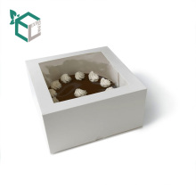 Extra Link OEM cardboard paper gift cake box packaging with clear pvc window